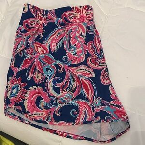 Lilly Pulitzer Pink and Blue Paisley Athletic Shorts